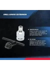 ® 20754 bir 3/8 CHUCK dönüştürücü, Quick Change şaftlı sürücüler için | 1/2 adaptör dahil