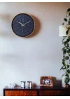 218-A-10 Serisi Eskitme Metal Görünümlü Sessiz Akar Modern Duvar Saati 30 cm