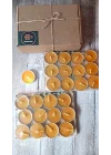 (24 Adet) Tealight Doğal Petek Balmumu Mum Ekonomik Boy (8Gr) Beeswax Candle