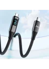 240W USB 3.1 Gen2 10Gbps E-Mark Çipli Led Display Ekranlı 4K 60Hz Görüntü ve Type-C Hızlı Şarj Kablosu 1.25 Metre
