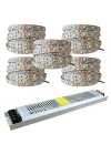 25 Metre Şerit LED Günışığı Renk + 12v 33 Amper 400 Watt LED Trafo - 3 Dirençli Double Pcb - Oturma Odası, Yatak Odası ve Mutfak için Gizli Aydınlatma