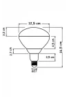 250W Infrared Kırmızı Ampul E27 Isıtıcılı Lamba Kırmızı Işık