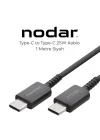 25W USB-C to Type-C Hızlı Şarj ve Data Kablosu 1 Metre - PD Şarj Kablosu, Siyah