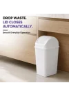 2,6 litre küçük Slim Trash can (Beyaz)