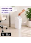 2,6 litre küçük Slim Trash can (Beyaz)