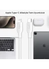 27W Type-C to Lightning iPhone iPad ile Uyumlu PD Hızlı Şarj ve Data Kablosu 1.2 Metre