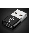 2944 USB 3.0 To Type-C Şarj Data Çevirici Dönüştürücü Adaptör - Dişi USBden Type-C Soketine Çevirir - İki Ucu Type-C Olan Kablo İle Standart USB Üzerinden Şarj Edilir (1)