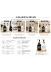 2’li Hands & Dishes Siyah Beyaz Cam Sabunluk Seti – Modern Minimalist Tasarım, 500 ml Kapasiteli, Bambu Standlı Dekoratif Mutfak & Banyo Sıvı Sabunluk Dispenser Seti