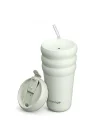 3 Bubble Two-Cap Straw Tumbler Çelik Termos 600 Mililitre Lightest Sky ST-247