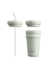 3 Bubble Two-Cap Straw Tumbler Çelik Termos 600 Mililitre Lightest Sky ST-247