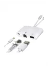 3 in1 şarj adaptörü Lightning Type-C Girişini Kamera Fotoğraf Makinesi Lan Ethernet Girişine Çevirici Dönüştürücü Tip-C RJ45 girişli İphone ile Uyumlu ZR814