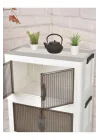 3 Katlı Çok Amaçlı Portatif Organizer Dolap – Kapaklı ve İstiflenebilir Raf Ünitesi | Mutfak, Kiler, Banyo ve Balkon için Pratik Saklama Çözümü (BEYAZ, 3 KATLI)