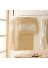 3lü Bej Balıksırtı Elbise Kılıfı Set
