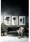 3 Parça Çerçeve Görünümlü Mdf Tablo Seti - ARTSYCLLCT19-2030