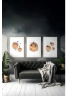 3 Parça Çerçeve Görünümlü Mdf Tablo Seti - ARTSYCLLCT23-2030