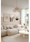 3 Parça Çerçeve Görünümlü Mdf Tablo Seti - ARTSYCLLCT38-1520