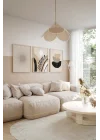 3 Parça Çerçeve Görünümlü Mdf Tablo Seti - ARTSYCLLCT38-1520