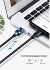 3.0 A USB-A & USB-C Şarj ve Data Kablosu, 25 Santimetre, 60119