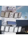 300 Led Güneş Enerjili 3 Mod Kumandalı 3 Metre Kablolu 5 Taraflı Sensörlü Solar Sokak Lambası/bahçe aydınlatma