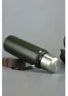 304 L Çelik 750 ml Yeşil Kamp Piknik Termos Tutmalı Termos cin491ys