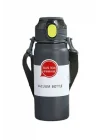 304 L Çelik Siyah 600 ml Askılı ve Pipetli Matara Suluk cin411sy