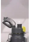 304 L Çelik Siyah 600 ml Askılı ve Pipetli Matara Suluk cin411sy