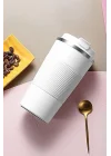 304 L Kilitli Çelik Mat Beyaz 510 ml Kahve Termos Mug cin405by