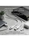 3.0A Type-C Hızlı Şarj ve Data Kablosu Beyaz 1m