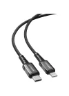 30W 1.2 Metre USB-C to Lightning Apple MFI Lisanslı Type-C iPhone Uyumlu Şarj Data Kablosu - C1-01