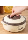 3149 1000 mL Yemek Termosu - Sızdırmaz Kilitlenebilir Kapak Paslanmaz Çelik Sefer Tası - Krem