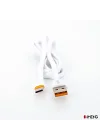 3.1A UsbA to Type-C Data ve Hızlı Şarj Kablosu ML109 Beyaz