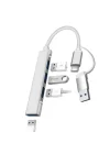 3360 Usb 3.0 Type C Hub 4 Port Çoklayıcı Çoğaltıcı Çevirici Dönüştürücü Adaptör 2si 1 Arada USB & Type-C 4 Portlu Hub USB Type-A & USB Type-C (Hibrit Tasarım) 5 Gbps (USB 3.0 Destekli)