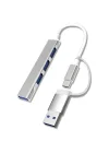 3360 Usb 3.0 Type C Hub 4 Port Çoklayıcı Çoğaltıcı Çevirici Dönüştürücü Adaptör 2si 1 Arada USB & Type-C 4 Portlu Hub USB Type-A & USB Type-C (Hibrit Tasarım) 5 Gbps (USB 3.0 Destekli)