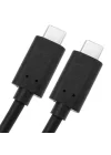 3447 Type C To Type Erkek Erkek Data Şarj Kablosu USB 3.1 Tip-C bağlantı noktası Ters Çevrilebilir takmak için doğru yön bulmaya gerek yok Aktarım hız USB 3.0/2.0 4ten daha hızlı (0,50 Metre)