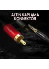3.5mm AUX to 2 RCA Ses Kablosu 1 Metre