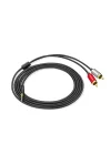 3.5mm AUX to 2 RCA Ses Kablosu 1 Metre