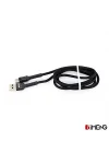 3A USB-A to Micro Pro Braided Örgülü Data ve Hızlı Şarj Kablosu 1 Metre Siyah