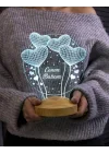 3D Canım Babam Hediyesi 3 Boyutlu Balon Kalpler Küre Led Lamba