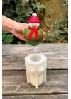 3D Christmas Kardan Adam Silikon Mum Kalıbı