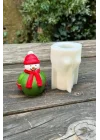 3D Christmas Kardan Adam Silikon Mum Kalıbı