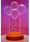 3D Uçan Balon Hediyesi 3 Boyutlu Led Lamba
