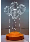 3D Uçan Balon Hediyesi 3 Boyutlu Led Lamba