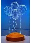 3D Uçan Balon Hediyesi 3 Boyutlu Led Lamba