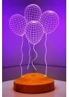 3D Uçan Balon Hediyesi 3 Boyutlu Led Lamba