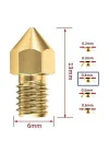 ® 3D Yazıcı Mk8 Extruder Nozzle 0.4mm 1.75mm Pirinç Malzeme