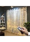 3X3 8 Fonksiyonlu Dekoratif Saçak Led Sarkıt Perde Led Eklenebilir Led Süsleme Led Peri Led Işık Ledli Işık Yılbaşı Süsü