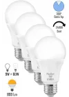 4 ADET 9W Beyaz LED E27 Ampul Tasarruflu Lamba 6500 K Beyaz Işık 800 Lümen 9W=60W