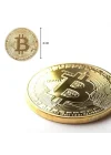 4 Adet Bitcoin Madeni Hatıra Parası Madeni Bitcoin Hediye Sikke Para