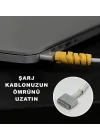 4 Adet Spiral Esnek Silikon Kablo Koruyucu iPhone - Micro USB ve TYPE-C ve Diğer Tüm Kablolar İçin Uygun Kablo Koruyucu 4 Farklı Renk