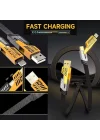 4 in 1 Çoklu USB Şarj Kablosu: 1M, Type C to Lightning Örgü Şarj Kablosu USB A/USB C 65W Tip C/27W PD Her Cihaz ile Uyumlu Metal Başlıklı